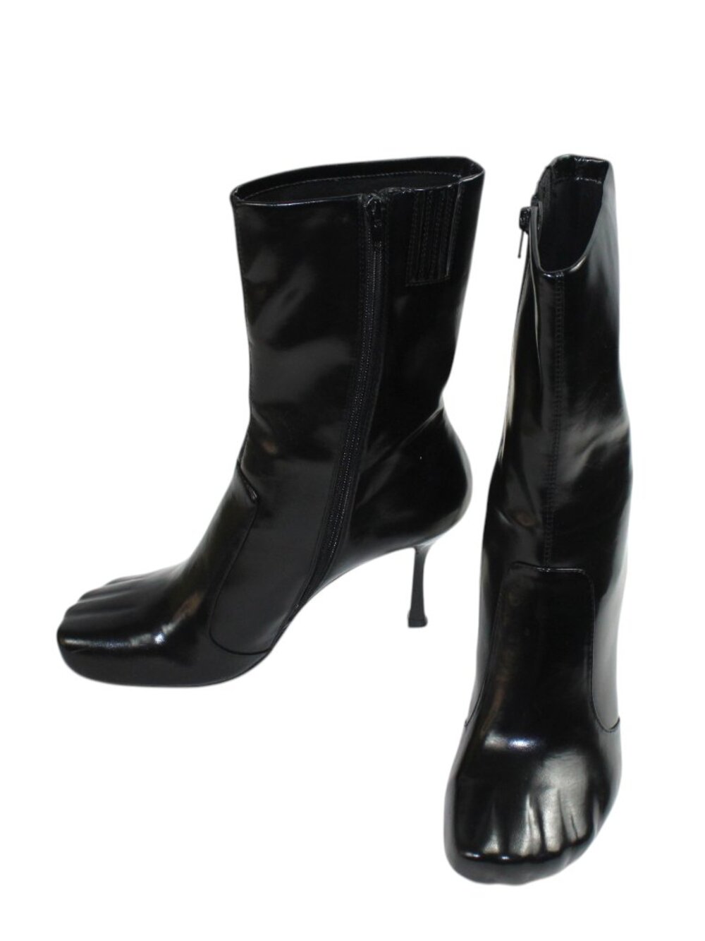 Jeffrey Campbell Visionary Black Mid-Calf Stiletto Boots Size 10 - Picture 3 of 8